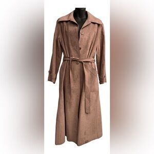 Vintage Gino Rossi for Wilson Leathers Ultra Suede Trench Coat – Size 10